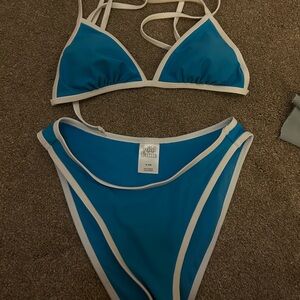 Wild Fable Blue and White Swimwear